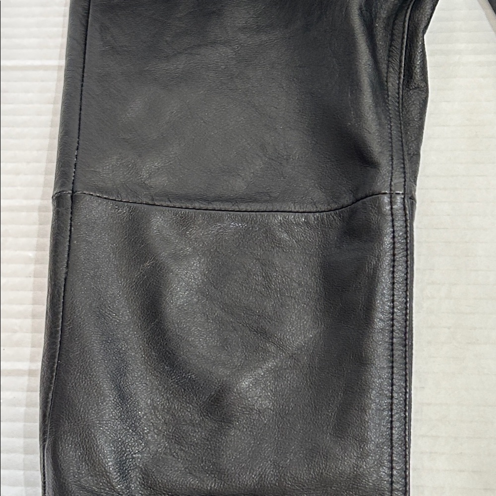WILSONS BLACK SOFT LEATHER STRAIGHT LEG WOMENS LINED CLASSIC PANTS SZ 6 - Picture 9 of 13